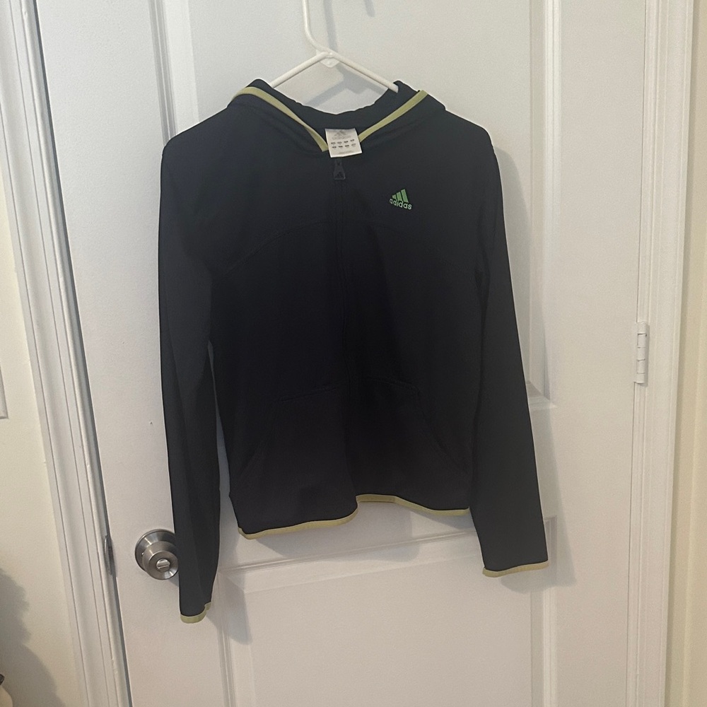 Adidas Black Jacket with Yellow Accents
